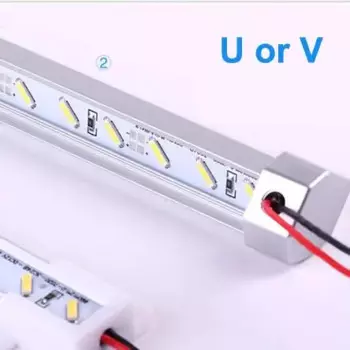 Ультраяркая Жесткая светодиодная лента U-образной формы, 50 см, 9 Вт, 36 SMD 7020, 12 В постоянного тока, для шкафа, световой балки/фургона/лодки, оптовая продажа