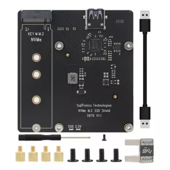 Ультратонкая Плата расширения X876 V1.1 M.2 NVME SATA SSD для Raspberry Pi 4, Модель B, модуль хранения NAS