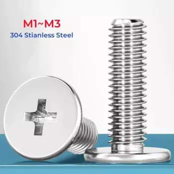 Нержавеющие винты с плоской головкой M1 M1.2 M1.4 M1.6 M2 M2.5 M3