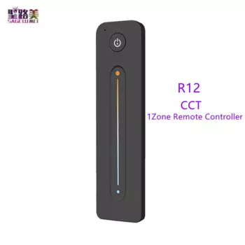 Ультратонкий сенсорный слайд R12 2,4G RF дистанционный диммер V2 двухцветный 2-канальный светодиодный контроллер для светодиодной ленты 5050 CCT