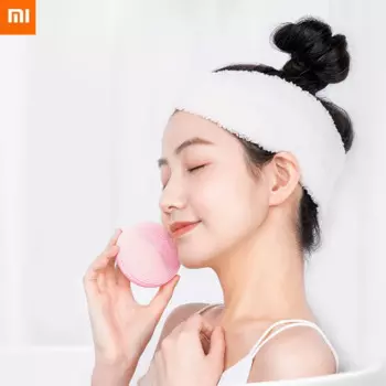Ультразвуковое очищающее средство Xiaomi для лица, электрический массажер, водонепроницаемый силиконовый Глубоко очищающий кожу лица, инструменты для ухода за кожей