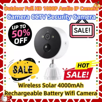 Уличная IP-камера Full HD 1080P с беспроводной солнечной батареей 4000 мАч, Wi-Fi камера, камера видеонаблюдения