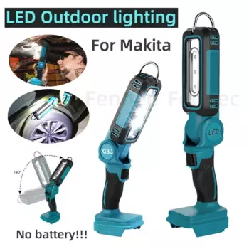 Уличный фонарик, портативный прожектор, подходит для Makita без батареи, многофункциональный ремонт, инструмент для освещения кемпинга, светильник