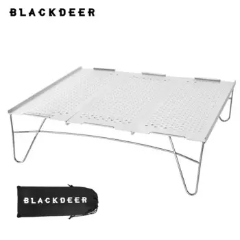 Уличный стол BLACKDEER, складной портативный ультралегкий столик из алюминиевого сплава для кемпинга, барбекю, маленький, серебристый