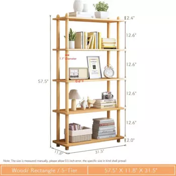 Umail Furniture 5-стандартная полка для книжного шкафа-современная открытая книжная полка, отдельная стойка для хранения
