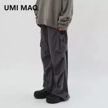 UMI MAO американские функциональные рабочие брюки для мужчин осенние свободные нишевые Дизайнерские широкие прямые брюки повседневные Длинные мужские брюки