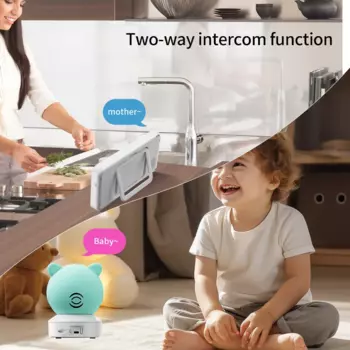 Умная беспроводная видеокамера для наблюдения за ребенком, Wi-Fi, 5 дюймов