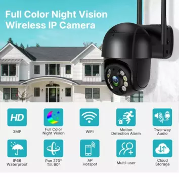 Умная камера ночного видения 4K Wi-Fi 8 Мп 5-кратный цифровой зум PTZ IP AI Обнаружение человека голосовое взаимодействие беспроводной монитор