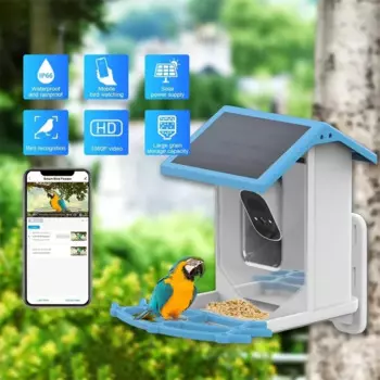 Умная кормушка для птиц с камерой, 2,4 ГГц, Wi-Fi, 2,4 к