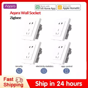 Умная настенная розетка Aqara Zigbee, дистанционное управление, беспроводной выключатель, Wi-Fi, работает с приложением для умного дома Xiaomi Mijia HomeKit