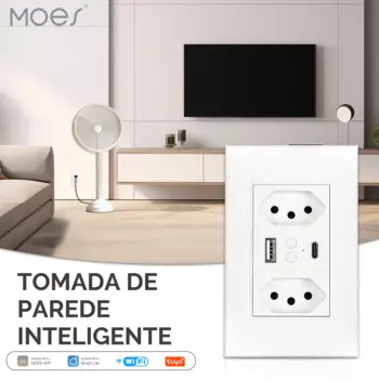Умная настенная розетка с Wi-Fi, 100-240 В, 10 А
