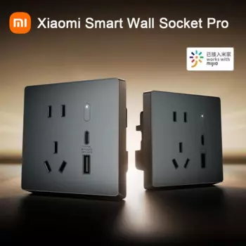 Умная настенная розетка Xiaomi Pro, умная розетка с переключателем, сетевая смарт-розетка с Bluetooth, быстрая зарядка 20 Вт, работает с Mijia