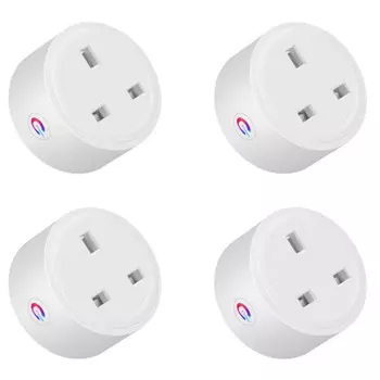 Умная розетка 4X Tuya Zigbee, умное устройство с монитором и голосовым управлением, таймером, вилкой Стандарта Великобритании, 16 А