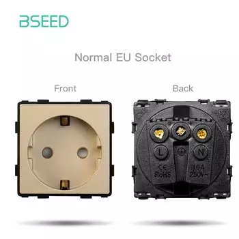 Умная розетка BSEED со стеклянной панелью