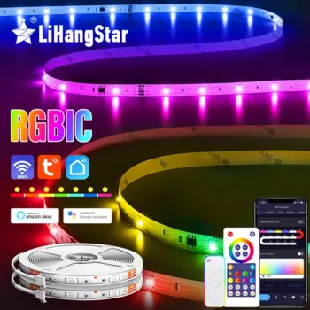 Умная Светодиодная лента, USB 5050, RGBIC APP, сегментированное управление цветом, музыкальная синхронизация, подходит для спальни, телевизора, подсветки, игровой комнаты