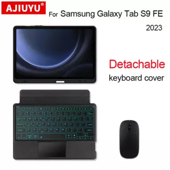 Умная Волшебная клавиатура для Samsung Galaxy Tab S9 FE, 10,9 дюйма, 2023 дюйма, чехол для планшета с искусственной идентификацией, защитный чехол для планшета, арабский, испанский, французский