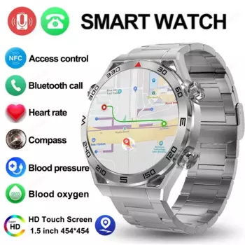 Умные часы мужские, GPS-трекер, AMOLED экран 454*454 HD, пульсометр, ЭКГ + ППГ, Bluetooth, Смарт-часы для мужчин, спортивные Смарт-часы