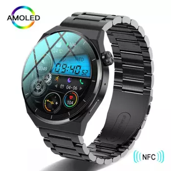 Умные часы мужские GT3 Pro AMOLED с экраном 2023*390 HD, пульсометром и Bluetooth
