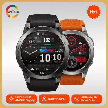 Умные часы с 1,3-дюймовым дисплеем HD AMOLED, встроенным GPS, Hi-Fi, Bluetooth, телефонные звонки, спортивные, погодные Смарт-часы для мужчин и женщин