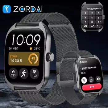 Умные часы Zordai OD7 с изогнутым экраном для мужчин и женщин, спортивные водонепроницаемые наручные часы с поддержкой BT звонков, фитнес-браслет