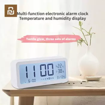 Умные цифровые часы Youpin Deli E-Link INK с ЖК-экраном, измеритель влажности, высокоточные термометры, датчики температуры и влажности
