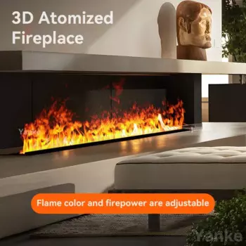 Умный 3D распылительный камин со светодиодной подсветкой, цветным пламенем, ЭКО, интеллектуальный электрический камин с водяными парами для внутреннего декора, современный дом