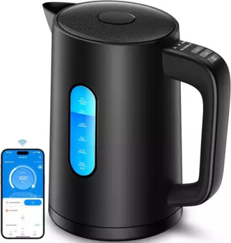 Умный электрический чайник с контролем температуры, 1500 л, Wi-Fi Электрический чайник с фонариками, Вт Быстрое кипячение, кофе