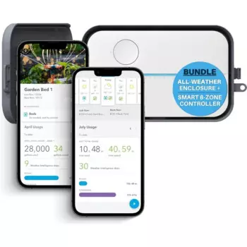 Умный комплект Rachio 3: включает интеллектуальный спринклерный контроллер Rachio 3-го поколения с 8 зон (совместим с Alexa и Hyperlocal Weather.