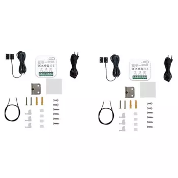 Умный контроллер для открывания Гаражных дверей 2X Tuya Zigbee, с датчиком, управление через приложение, работает с Alexa Google Home, европейская вилка