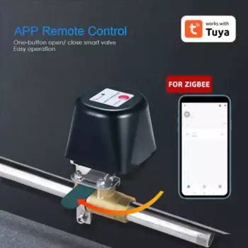 Умный контроллер водяного клапана Tuya Smart Life Zigbee с таймером и автоматическим переключением через Alexa Smartthings Home Assistant Z2m Yandex Alice