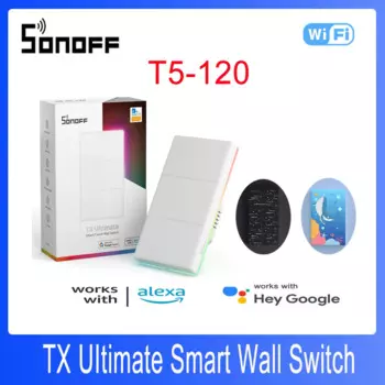 Умный настенный выключатель SONOFF TX UItimate 120, беспроводное приложение eWeLink/пульт дистанционного управления Vioce, сменная крышка через Alexa Google Home