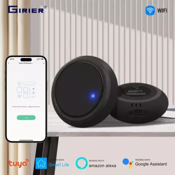 Умный пульт дистанционного управления GIRIER Tuya, универсальный инфракрасный пульт дистанционного управления Wi-Fi для ТВ, DVD, работает с Alexa Google Home
