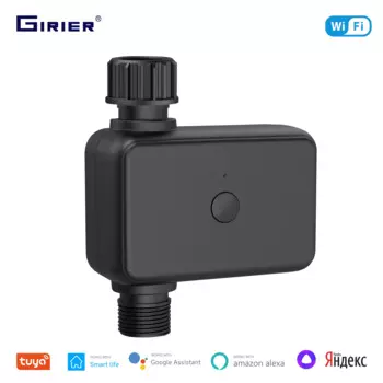 Умный таймер GIRIER Tuya для садового шланга, Wi-Fi контроллер разбрызгивателя, умный таймер полива, работает с Alexa Hey Google Alice