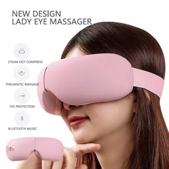 Умный Вибрационный массажер для глаз с подушкой безопасности 4D, инструмент для ухода за глазами, Bluetooth-очки с горячим компрессом, массаж усталости глаз, Электрический Уход за глазами