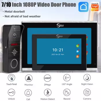 Видеодомофон Anjielosmart 10 дюймов проводной 1080P