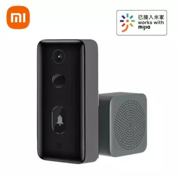 Умный видеодомофон Xiaomi Mijia, устройство для обнаружения движения, HD инфракрасное ночное видение, двусторонний, с 2-мя каналами