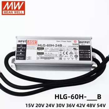 Умный водонепроницаемый Регулируемый блок питания MEAN WELL B Type 60W 15V 20V 24V 30V 36V 42V 48V 54V