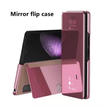 Умный зеркальный чехол-книжка для Samsung Galaxy Z, складной в 2 сложения, 3 5G, W21, W20, складной, с 1 покрытием, из искусственной кожи, с подставкой, противоударный чехол для телефона