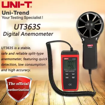 UNI-T UT363S цифровой анемометр; Промышленный ручной анемометр, измеритель скорости ветра/температуры