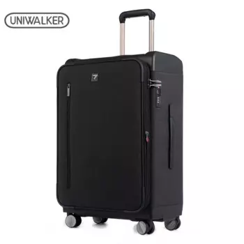 Uniwalker новейший дизайн, мягкий и жесткий чехол, Дорожный чемодан для ручной клади, легкий размер, детский черный чемодан на колесиках, сумка для багажа