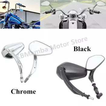 Универсальное мотоциклетное зеркало заднего вида 8 мм для Harley Touring Sportster 883 1200 Dyna Softail Fatboy Rocker Night Rod, боковые зеркала