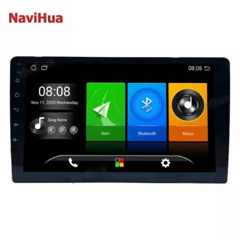 Универсальный автомобильный радиоприемник, 9 дюймов, Android, GPS-навигация, обновленная мультимедийная видеоплеер, беспроводной монитор CarPlay