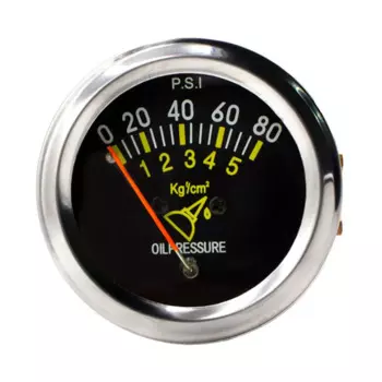 Универсальный масляный манометр, механический 0-80 PSI, металл, простая установка