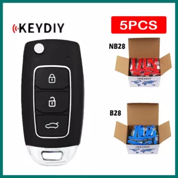 Универсальный многофункциональный дистанционный ключ KEYDIY NB28 B28, 3 кнопки, для детской/KD900/детской Связки, программатор для Hyundai, 5 шт.