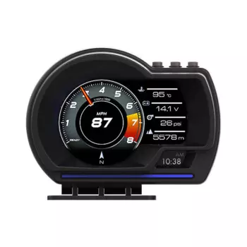 Универсальный OBD2 и GPS счетчик двойных систем, спидометр, проекционный дисплей, многофункциональный датчик P6, GPS, HUD, температура воды, турбо