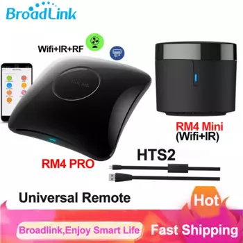 Универсальный умный пульт дистанционного управления Broadlink RM4 PRO RM4 Mini HTS2, Wi-Fi, ИК, RF, ТВ через приложение Broadlink, работает с Alexa