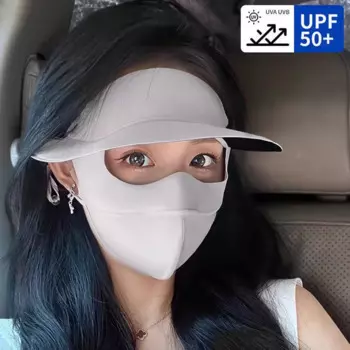 UPF50 + фотообои с большим виниловым козырьком для езды на открытом воздухе, защита от УФ-лучей, защита глаз, из ледяного шелка