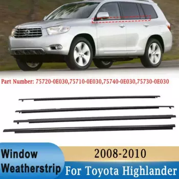 Уплотнительные ленты для окон Toyota Highlander 2008-2010, уплотнительные ленты для наружного стекла, уплотнительные ленты, резиновый ремень, молдинговая отделка