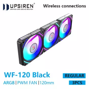 UPSIREN WF-120 ARGB PWM 3 шт. шасси fanargb120 мм/4 контакта PWM/волшебный цвет беспроводной сшивки компьютера вентилятор теплоотвода