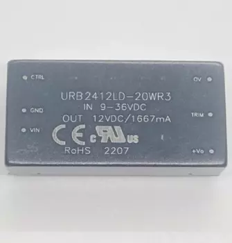 URB2412LD-20WR3 Модуль питания постоянного тока от 9-36 В до 12 В 1667 мА 20 Вт